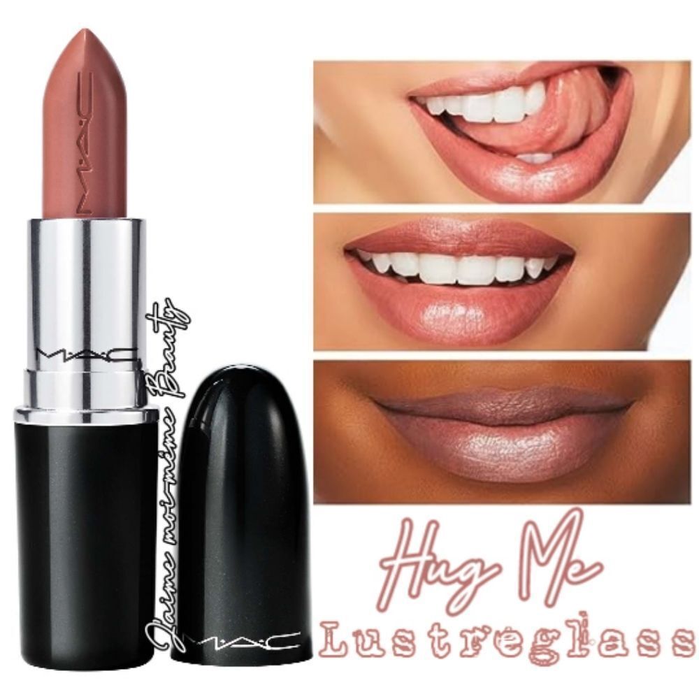 MAC Lustreglass Lipstick in Hug Me (Fleshy Nude)